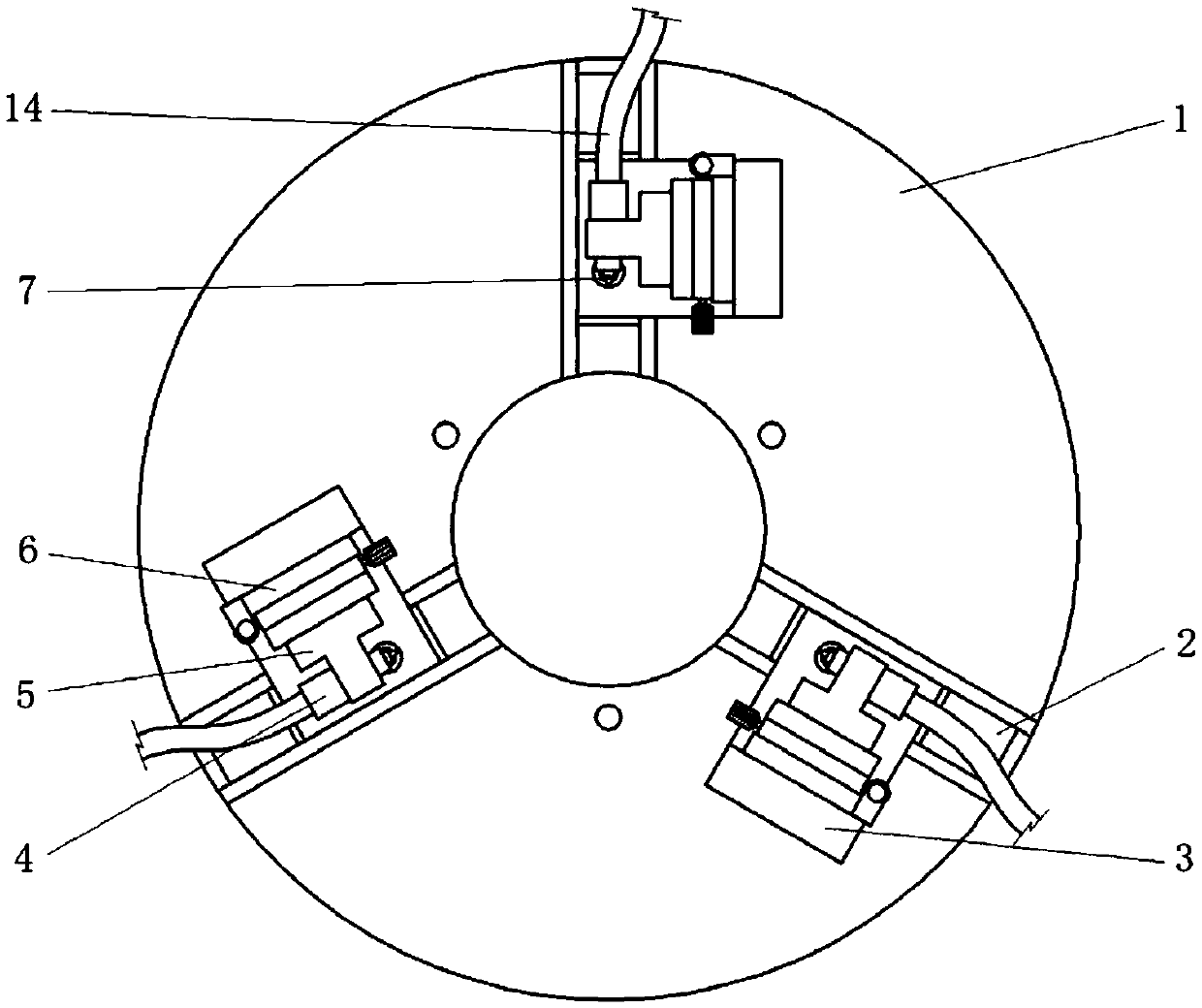 Adjustable gel propellant three-jet impact atomization device