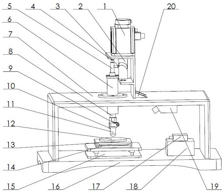 Coating failure test device under the common action of load shock and thermal shock cycle