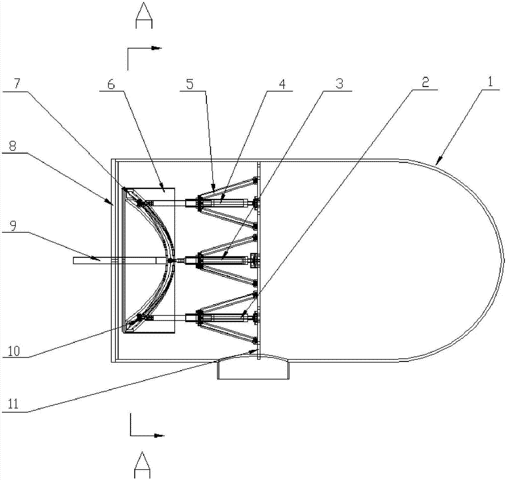 Tidal-current-energy power generation device based on hydraulic transmission