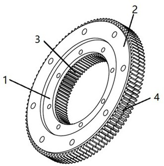 Slewing bearing and manufacturing method and application thereof