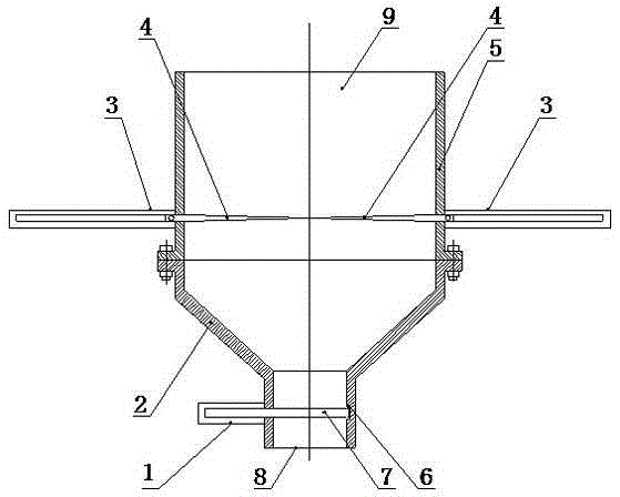 Loose particle bagging measuring hopper