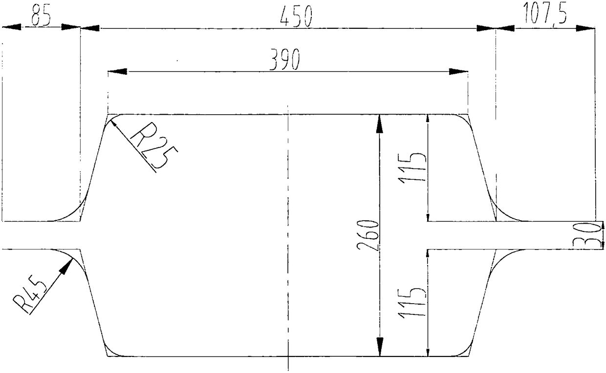 Method for producing large-specification circular blanks in rolling mode instead of forging mode