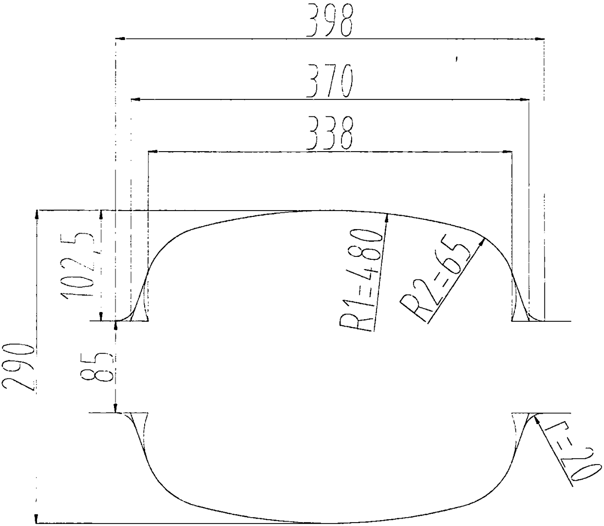 Method for producing large-specification circular blanks in rolling mode instead of forging mode