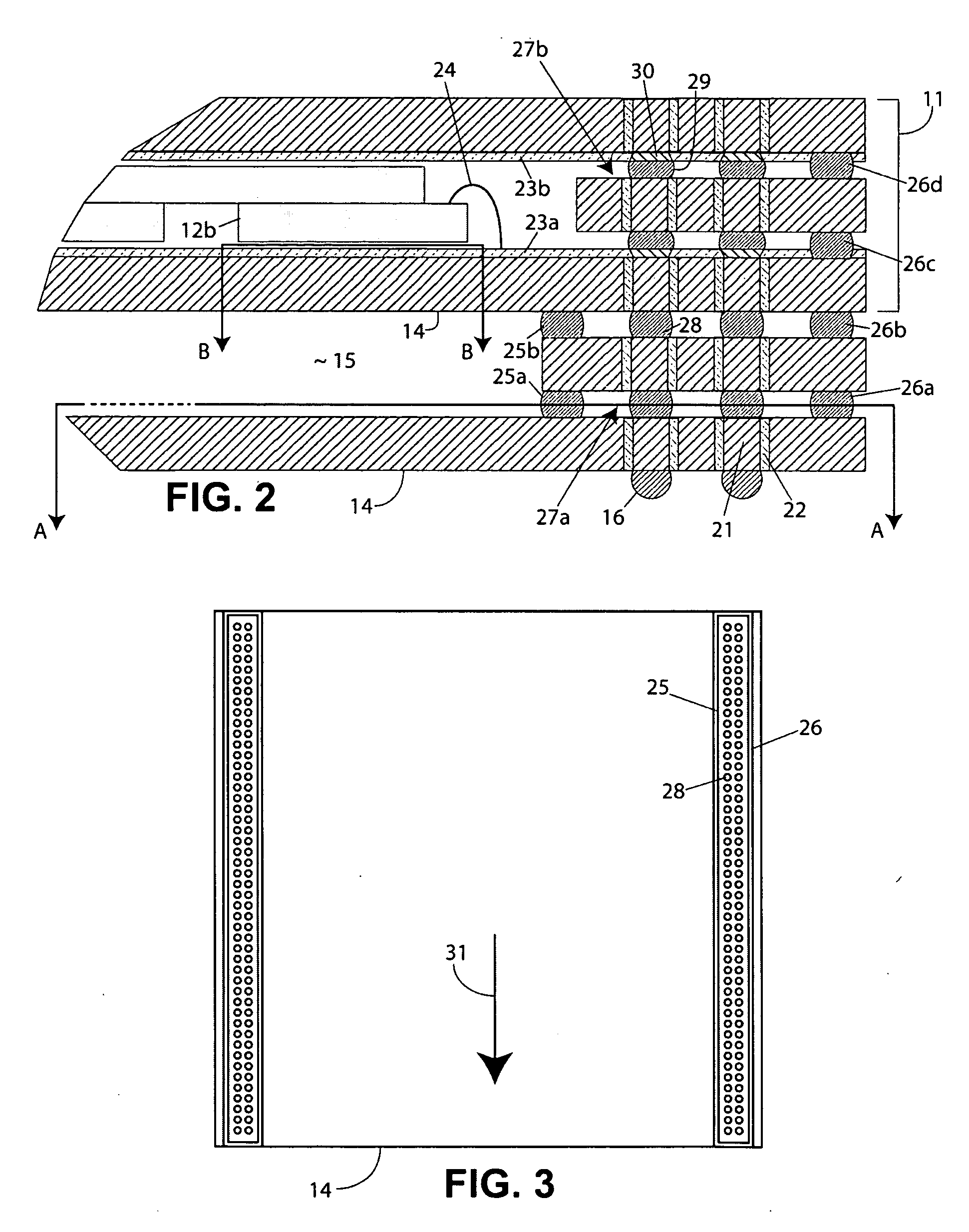 Flip chip interface including a mixed array of heat bumps and signal bumps