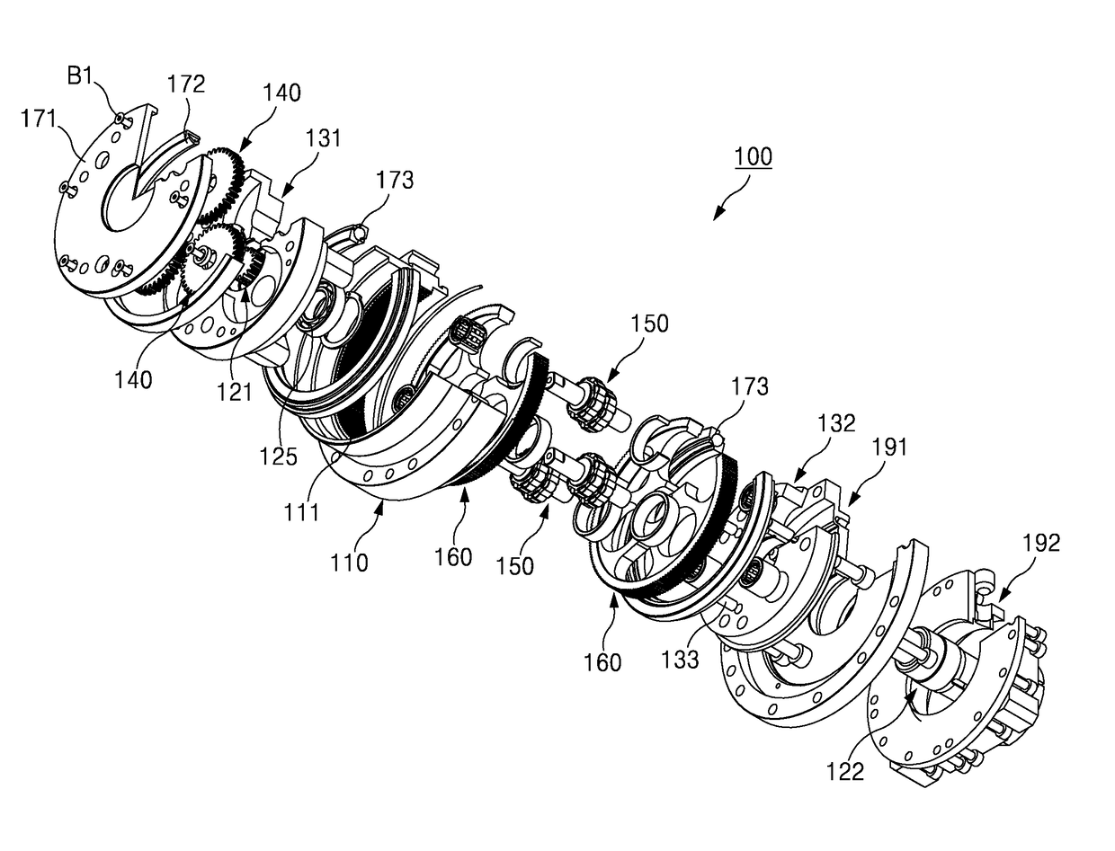 Internal planetary reduction gear