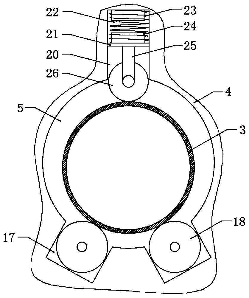 De-burring device for steel pipe orifice