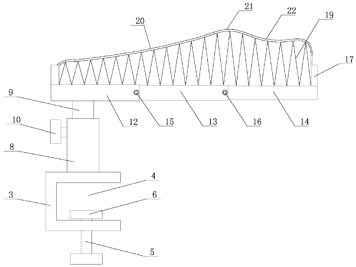 Auxiliary support for fluorescein fundus angiography examination