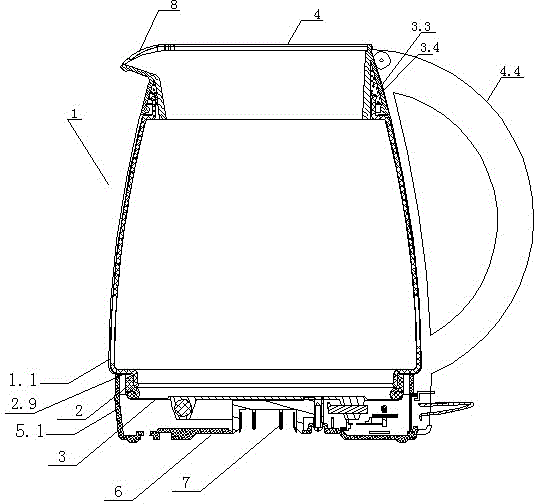 Heating explosion prevention glass water kettle