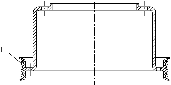 Special tool for spinning process of T-shaped deep stretching type plate belt wheel