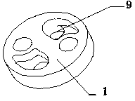 Ceramic plate group, ceramic valve core utilizing same and water heater valve utilizing same