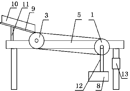 Counting, steering and decelerating device for strip-shaped material production line terminal