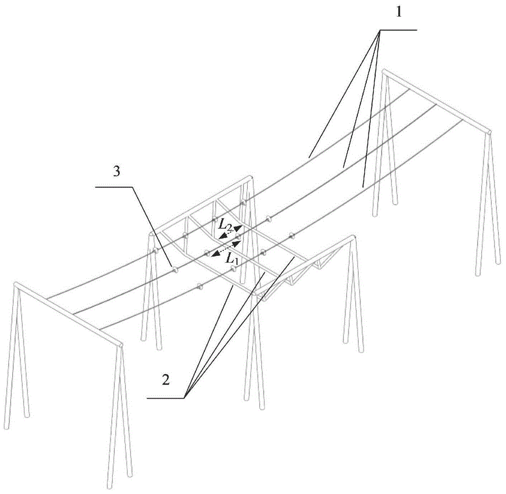 Umbrella-shaped ice blocking device preventing conductor beneath interphase short circuit caused by de-icing of conductor above and mounting method thereof