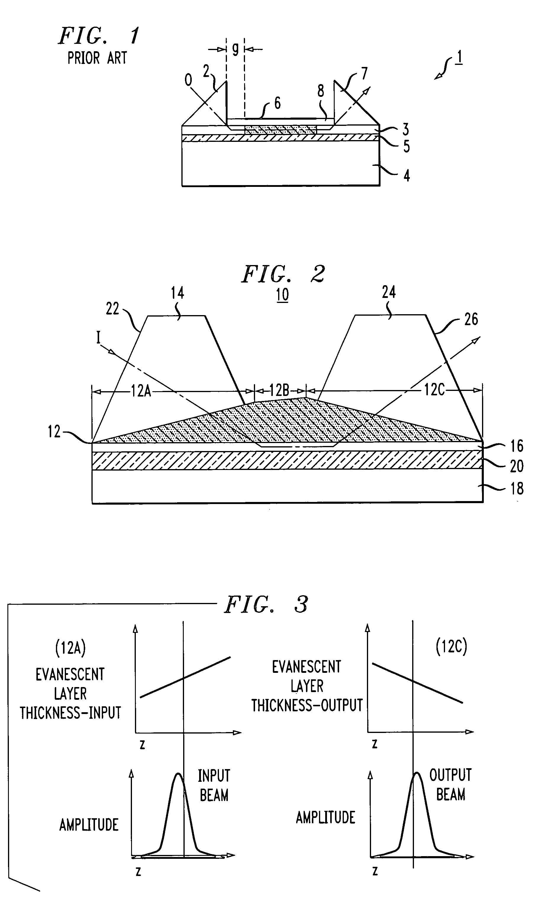 Tapered structure for providing coupling between external optical device and planar optical waveguide and method of forming the same