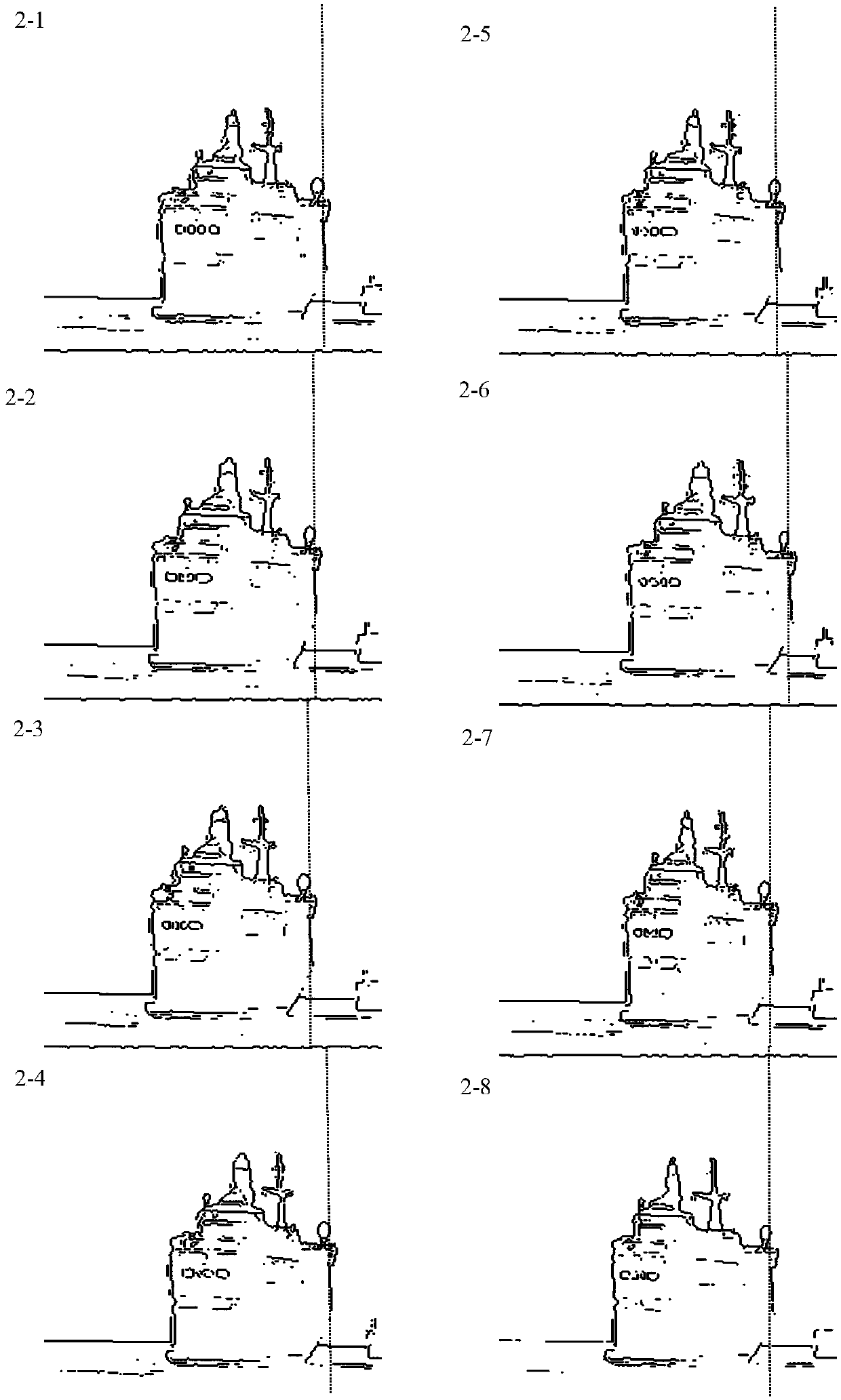 Video scaling method based on block segmentation and frame-by-frame optimization