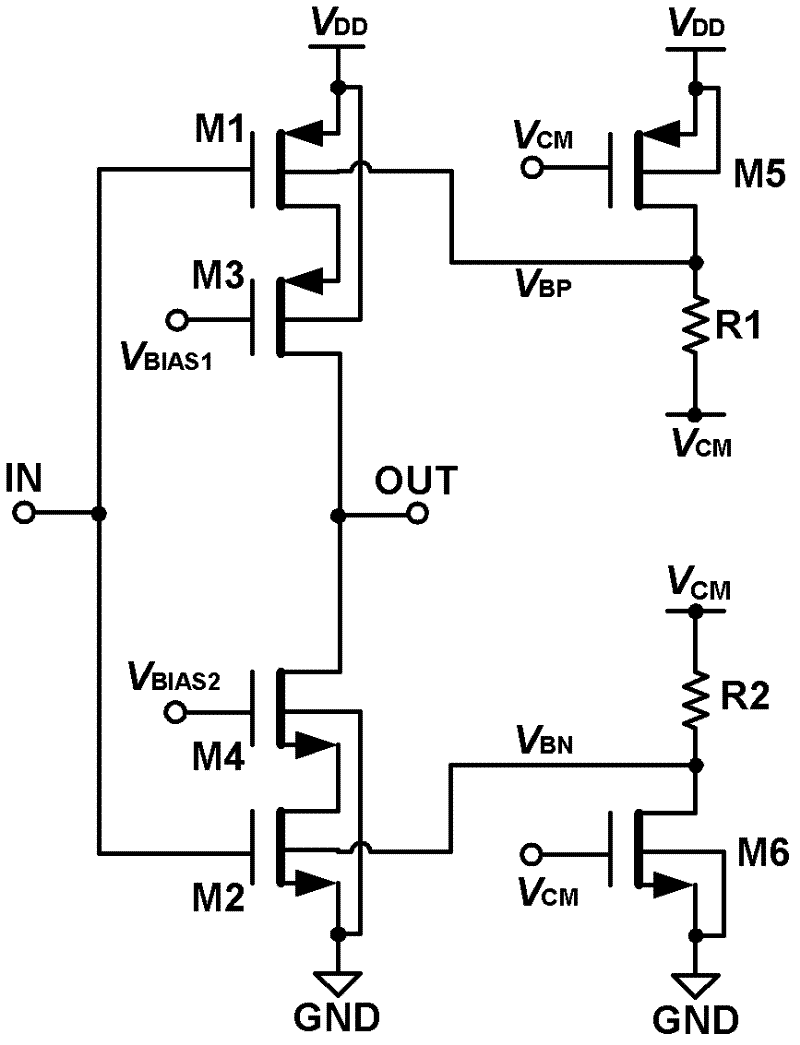 Digital-analog combined control body-bias class-C inverter