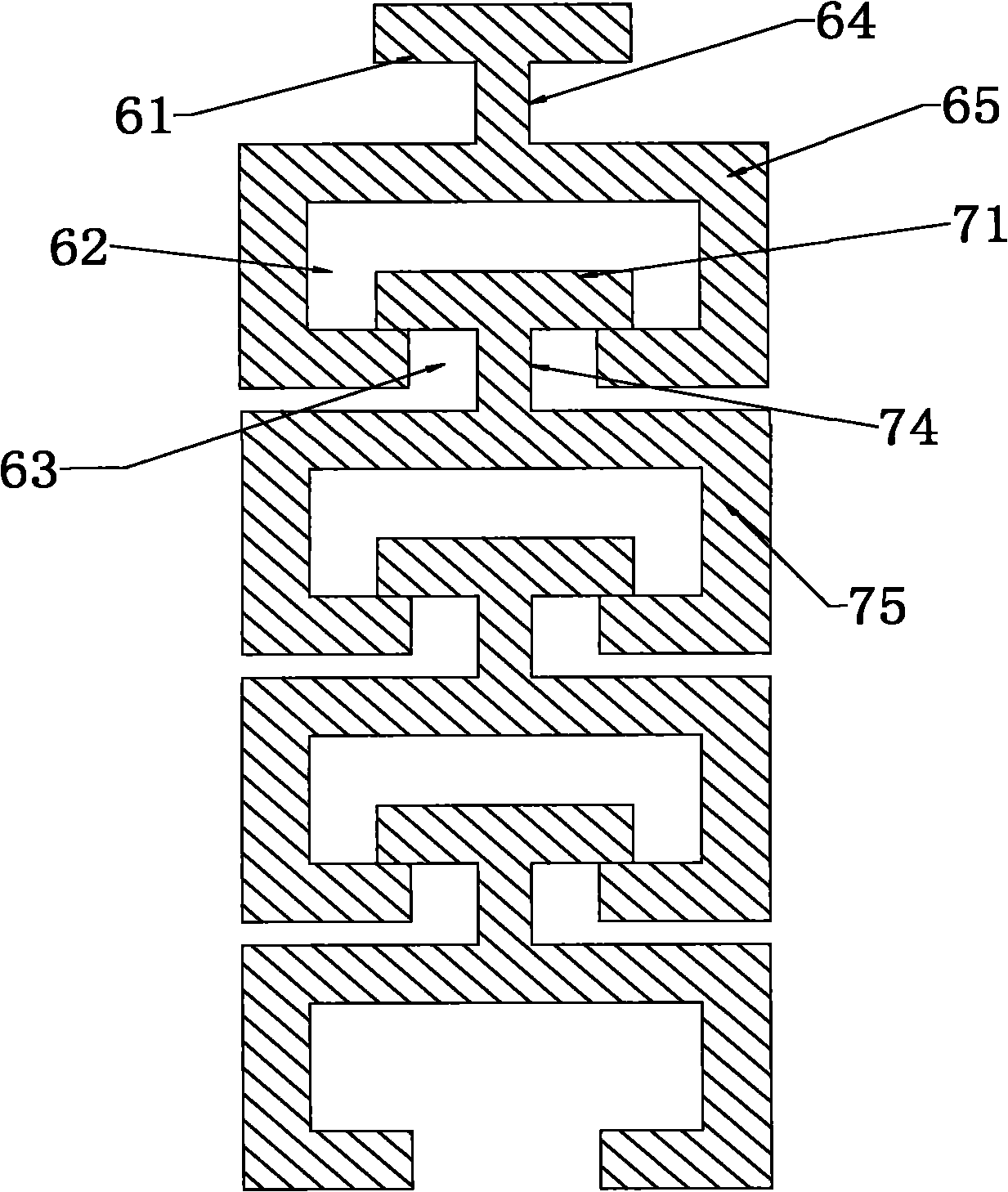 Chained mode tensile supporting seat