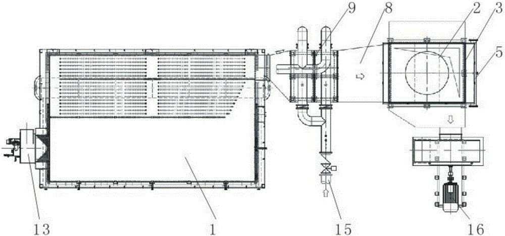 Water way circulation energy saving system of gas-fired hot water boiler