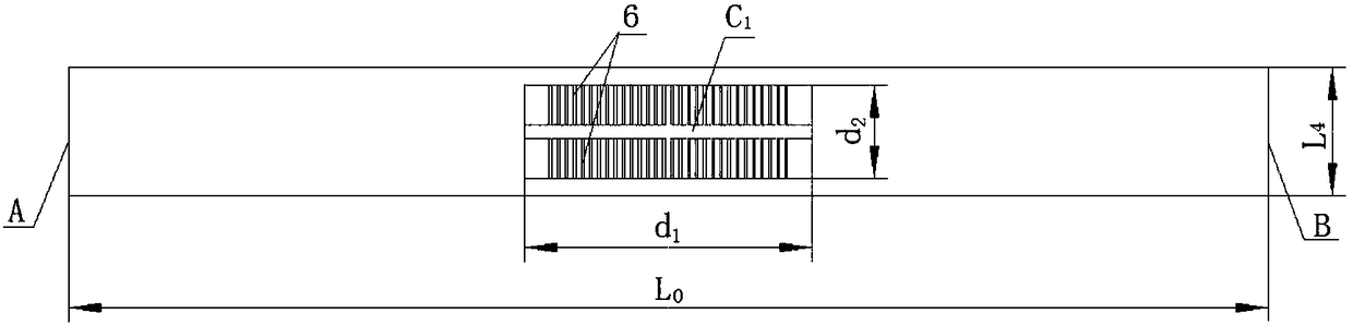 A T-shaped air duct cooling device using trapezoidal cooling fins