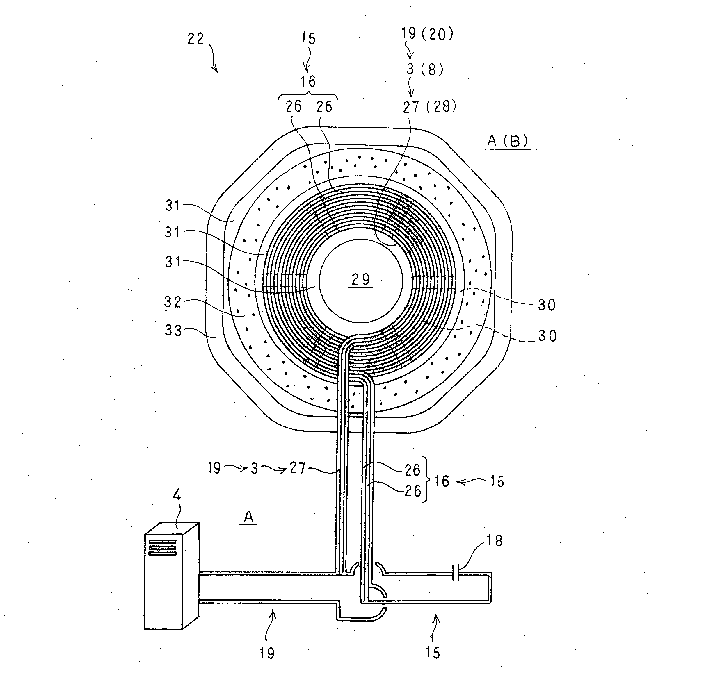 Non-contact power feeding device