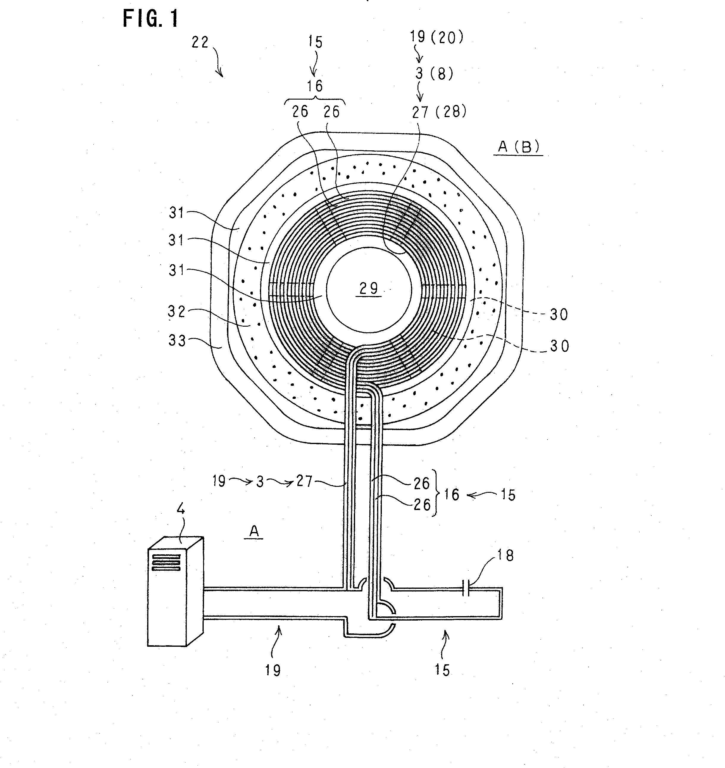 Non-contact power feeding device