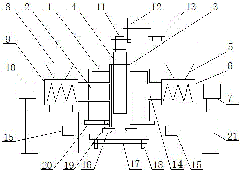 Automatic-stuffing food forming machine for clystering wrapper