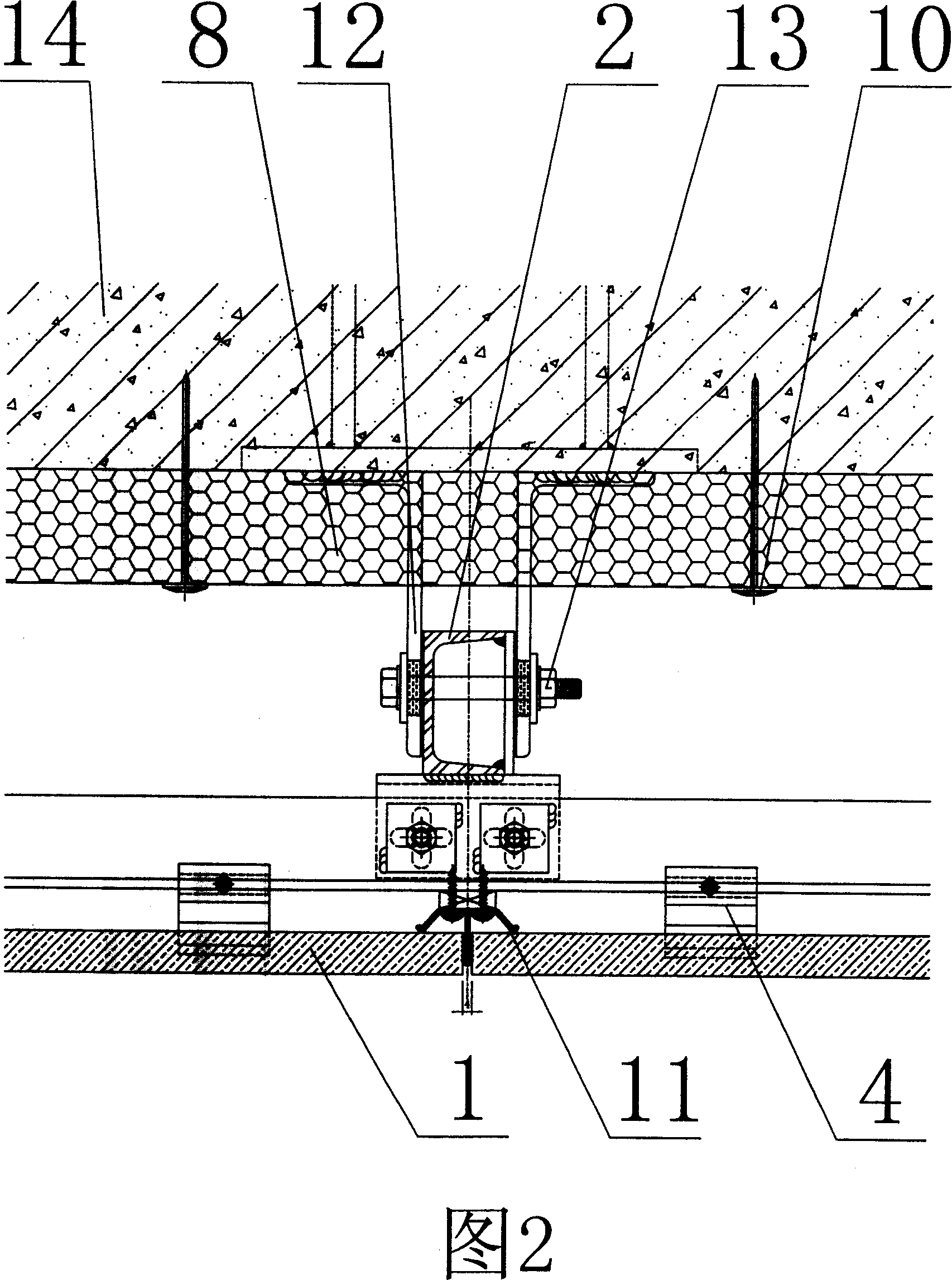 Mounting structure of figuline board curtain wall