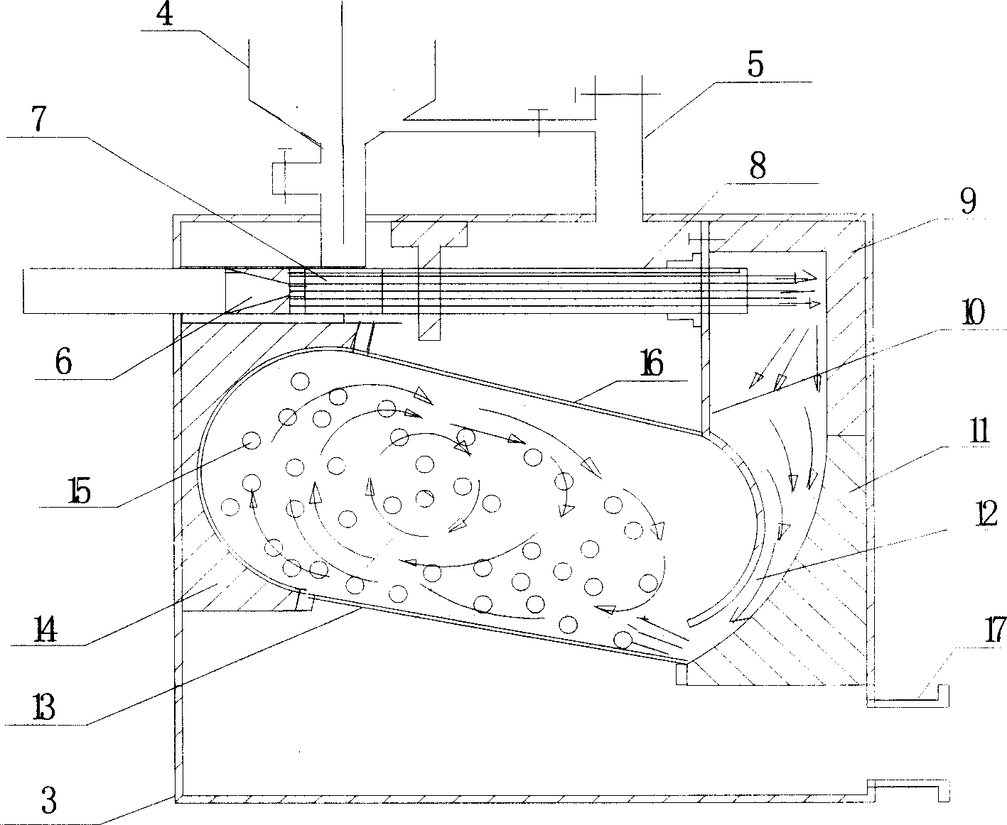 Combined hydraulic ultrafine powder grinding device