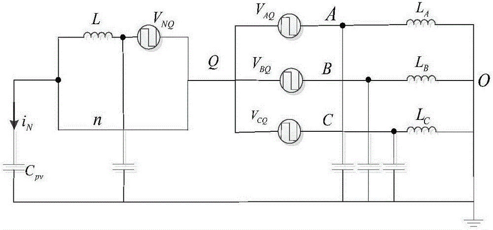 Non-isolation type three-phase three-level V2G charge-discharge topological structure and control method therefor