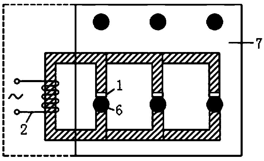 Electromagnetic induction device and method for quantitatively characterizing degree of corrosion of steel bar in concrete