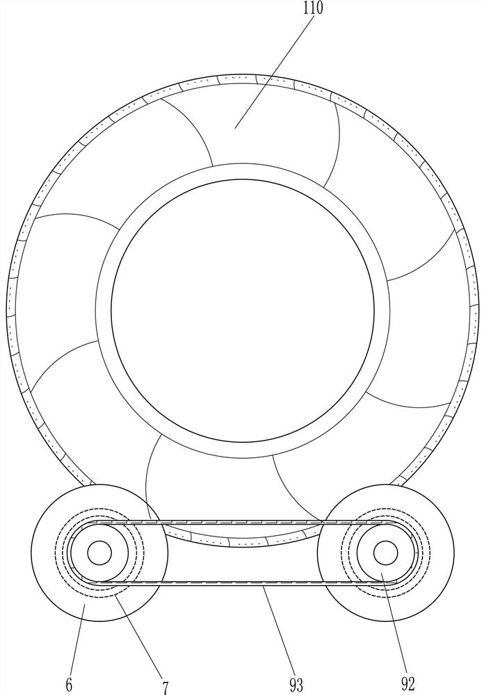 A waste tire recycling and dividing machine