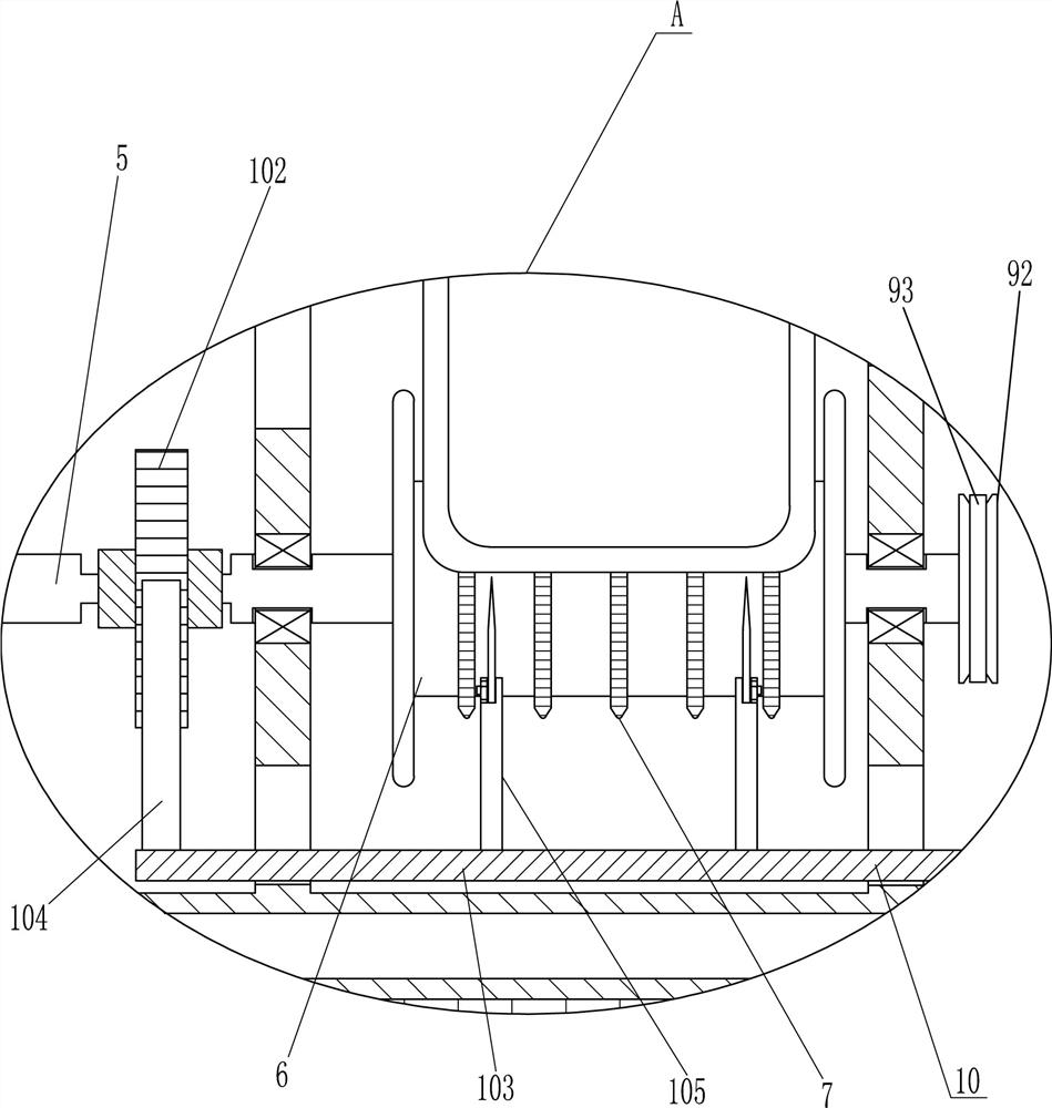 A waste tire recycling and dividing machine