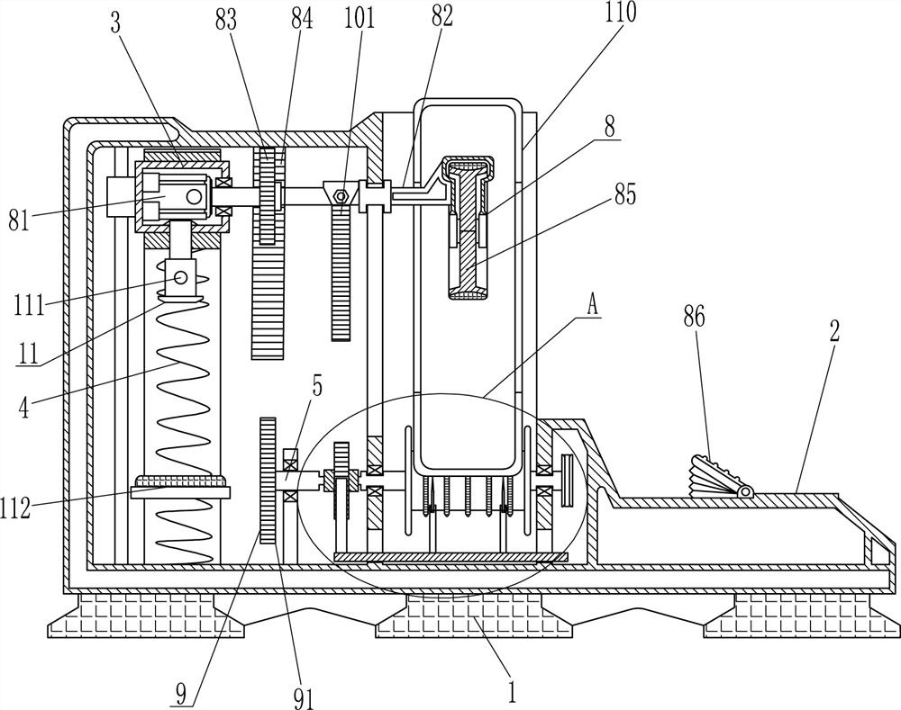 A waste tire recycling and dividing machine