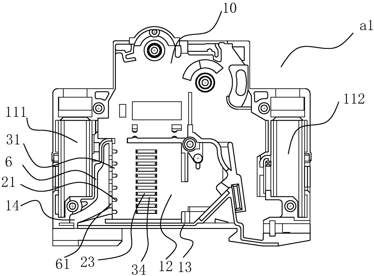 A circuit breaker housing and a circuit breaker with the housing