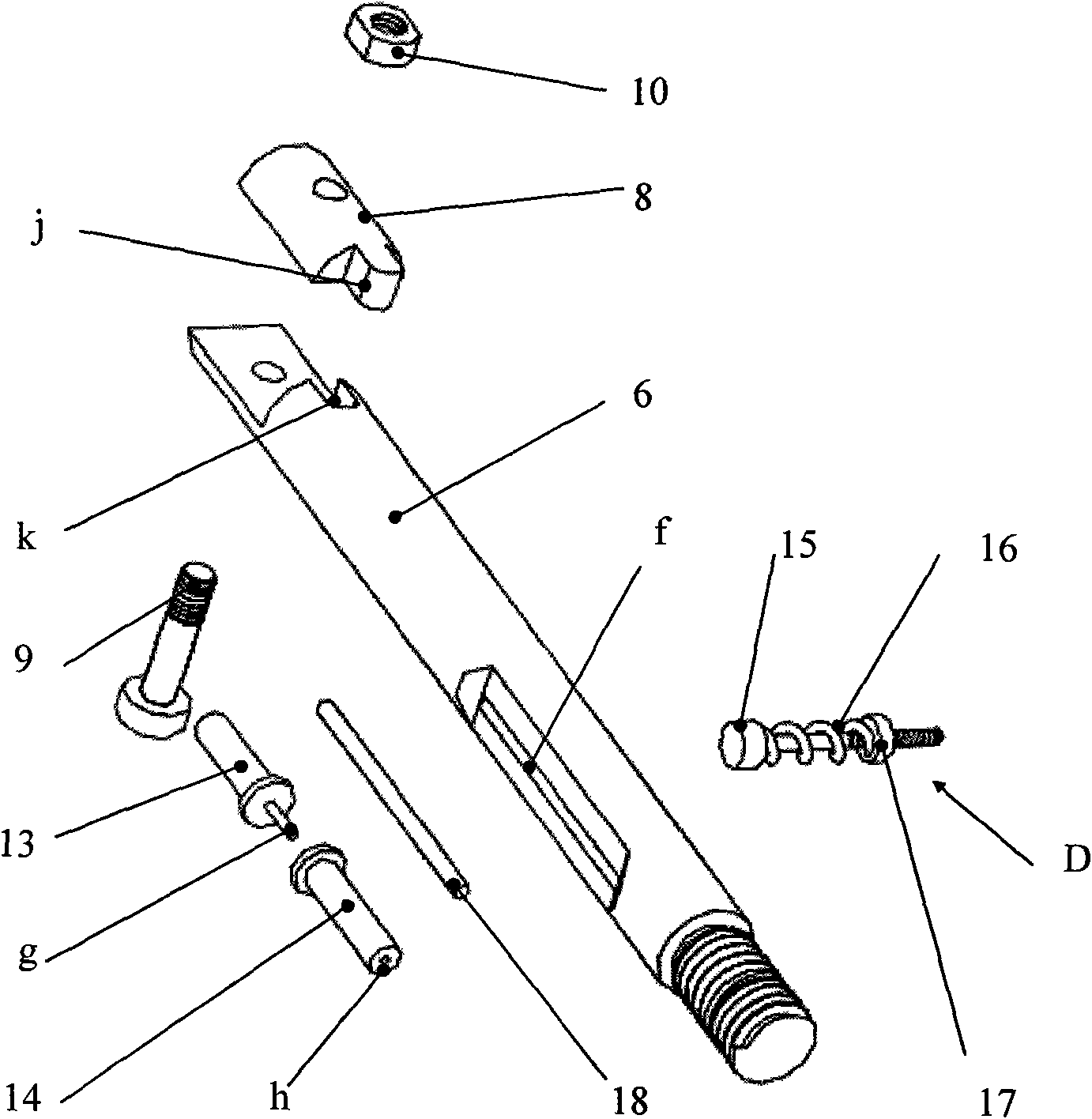 Uni-directional stretching test clamp for warm shaping of metal plate