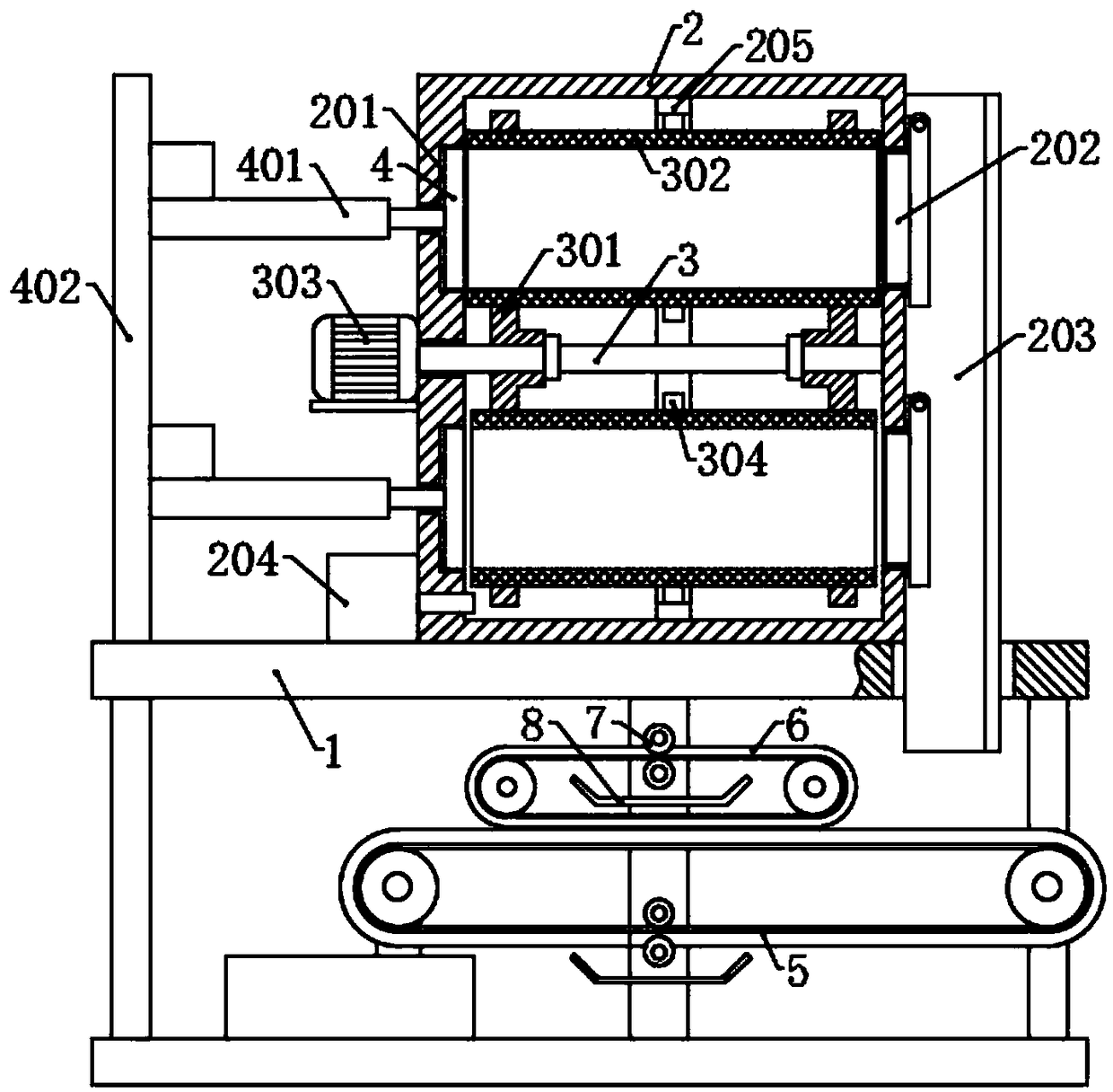 Cleaning device for traditional Chinese medicinal material production and processing