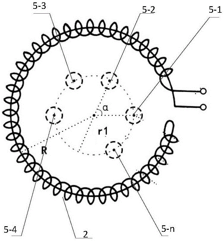 Air core coil mutual inductance coefficient error elimination method and application based on rotation cancellation principle