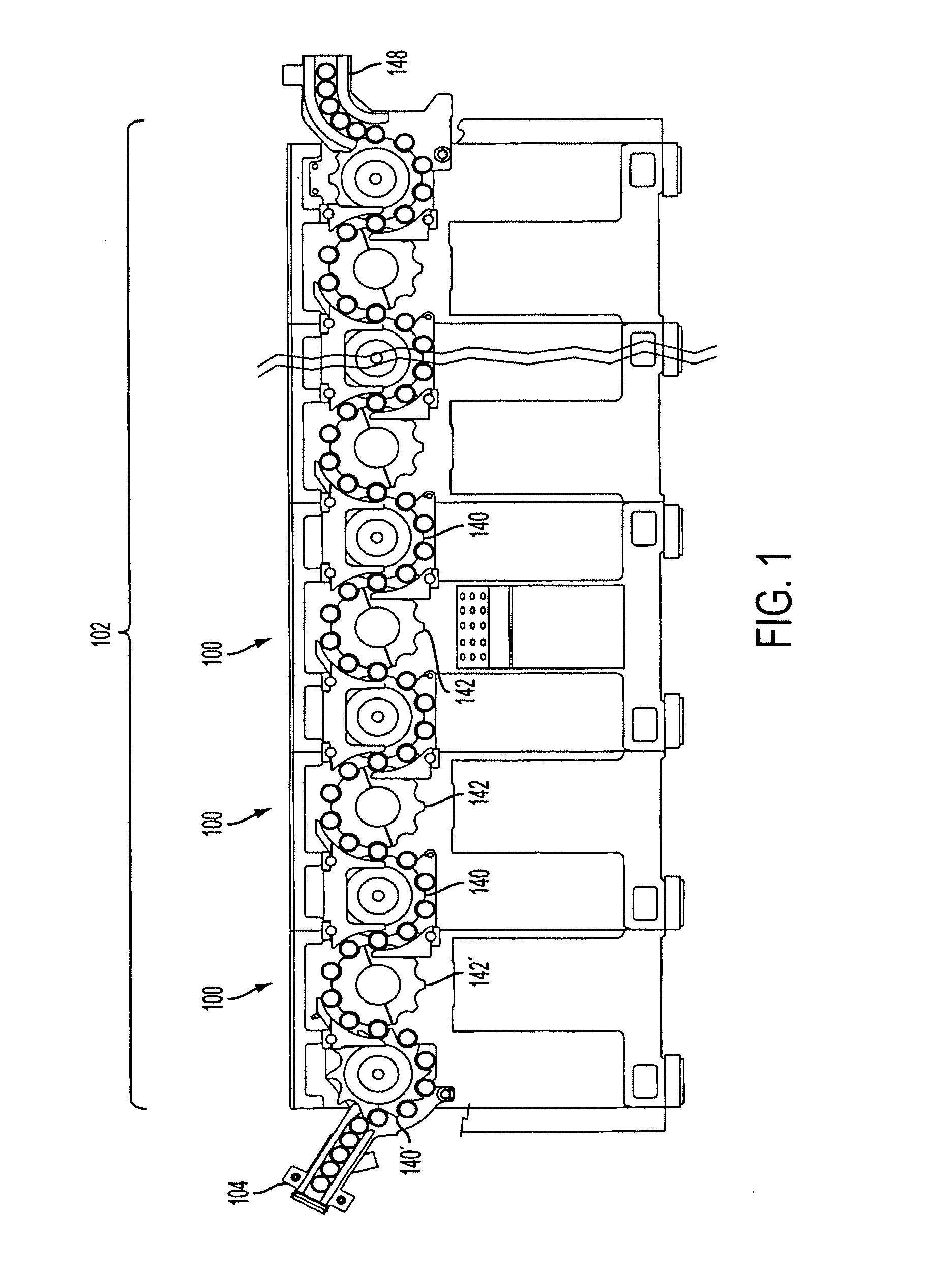 Quick change over apparatus for machine line