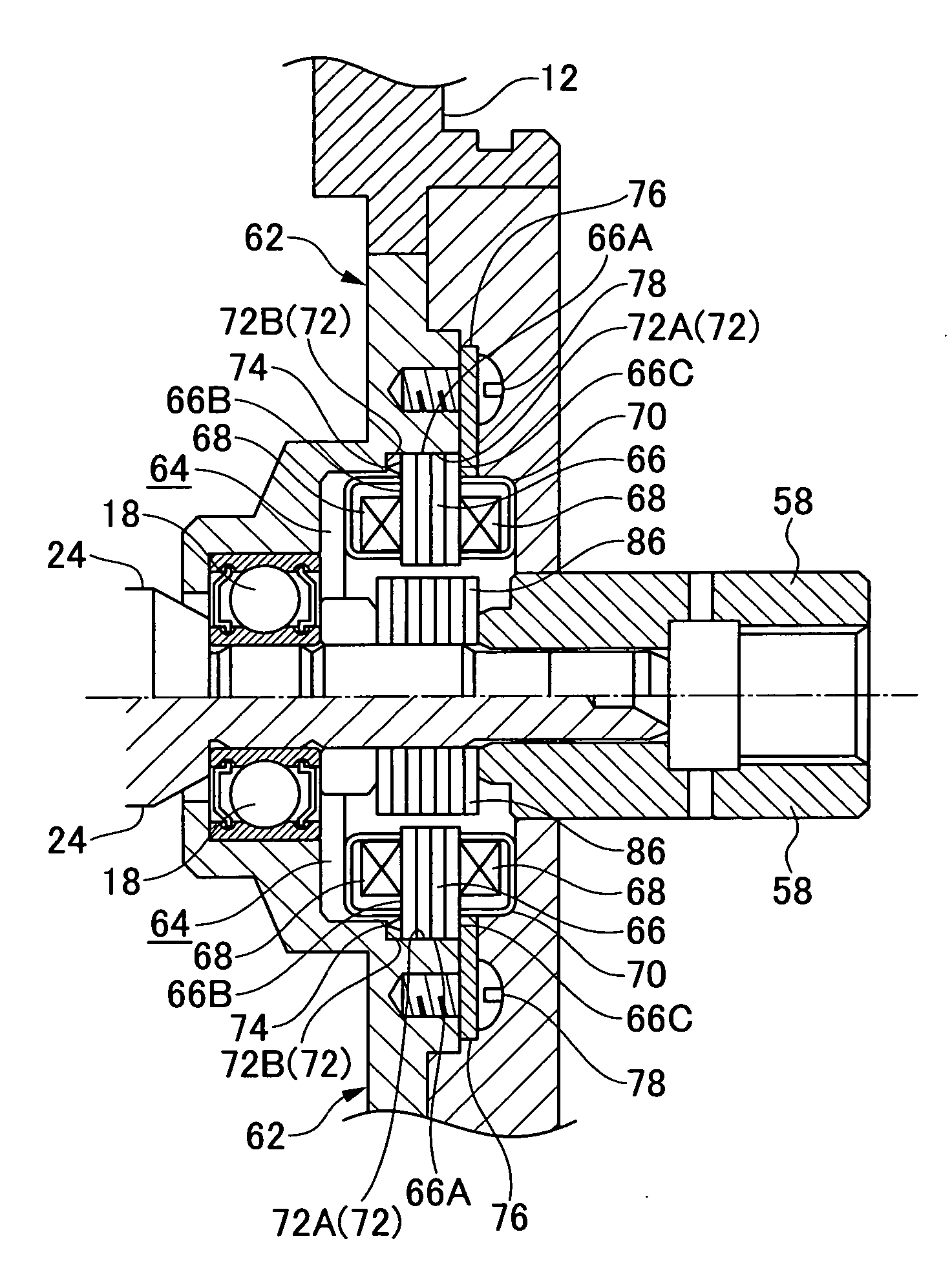 Attaching structure of resolver, dynamo-electric machine and attaching method of resolver