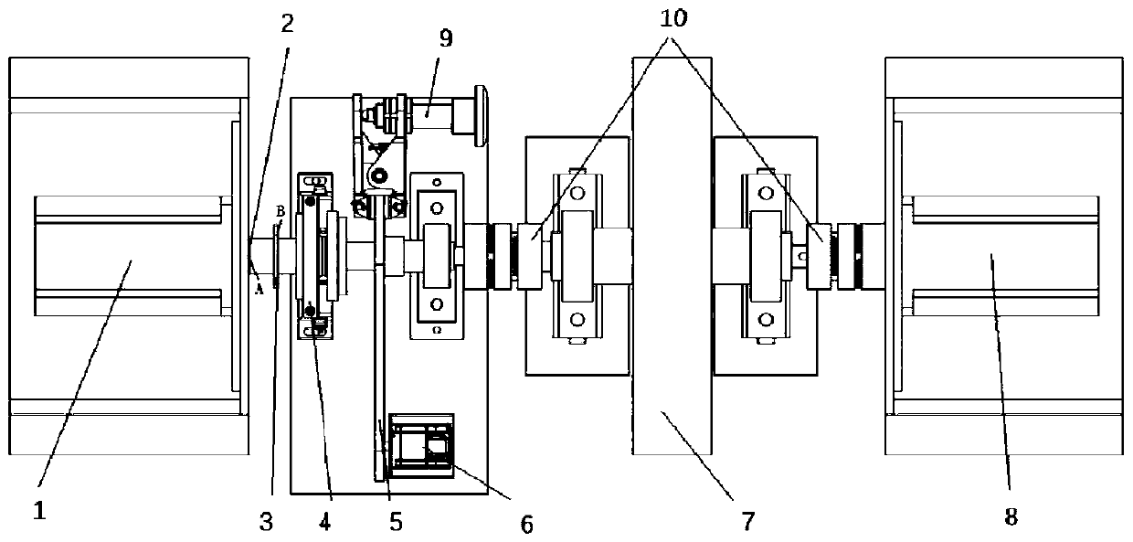 Motor torque ripple test bench and test method