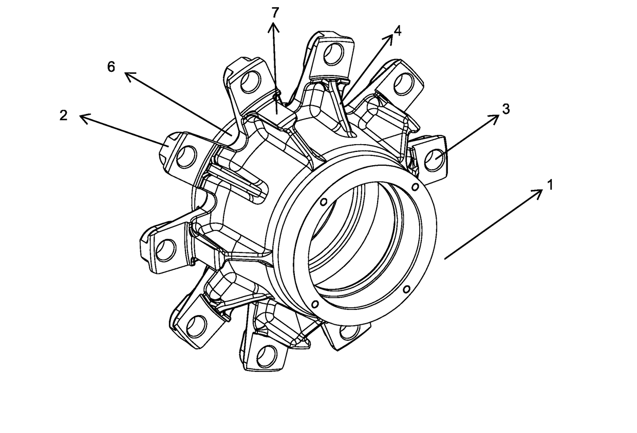 Wheel hub for vehicle axle