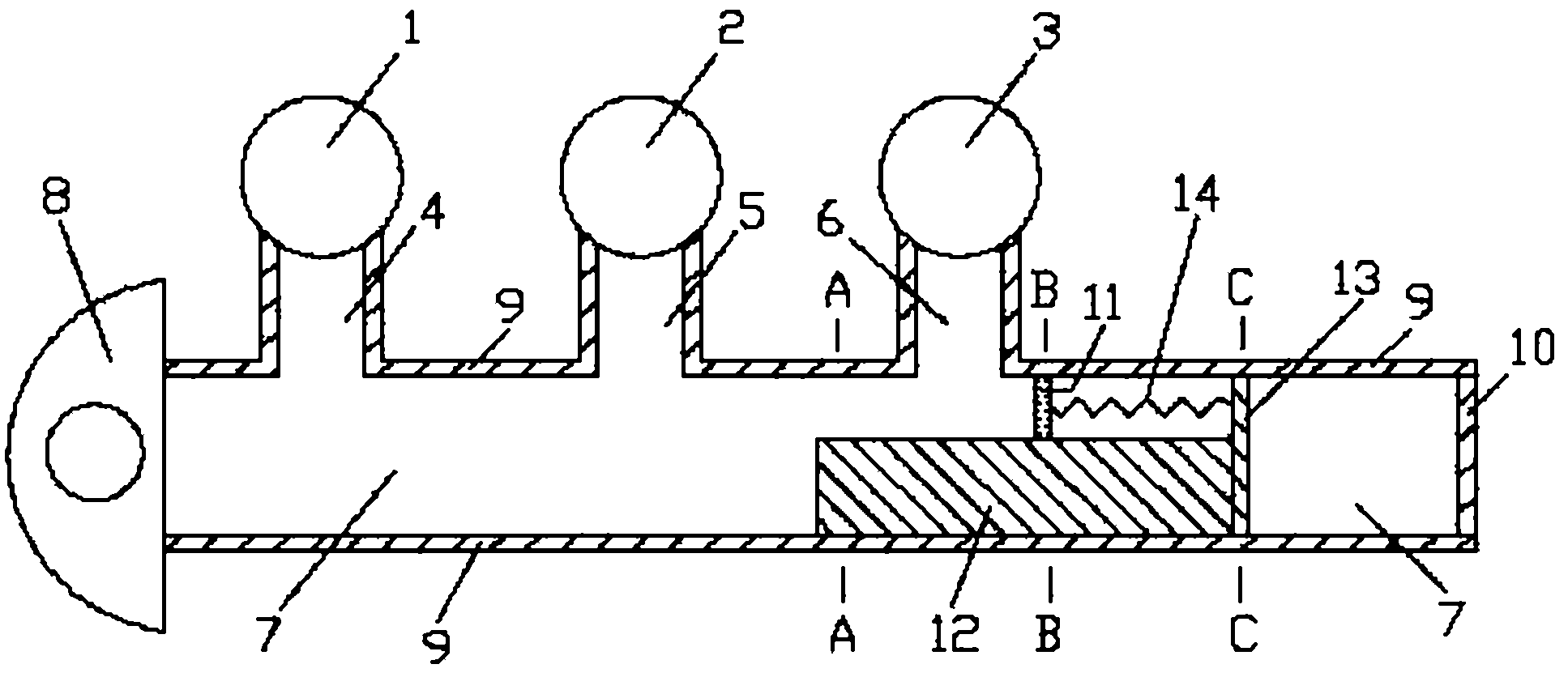 Turbo-charging system provided with moving part in exhaust pipe