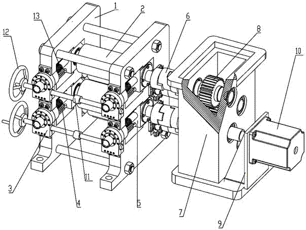 Small calendaring device for producing special sealing adhesive tape for full-automatic dyed film sealing machine