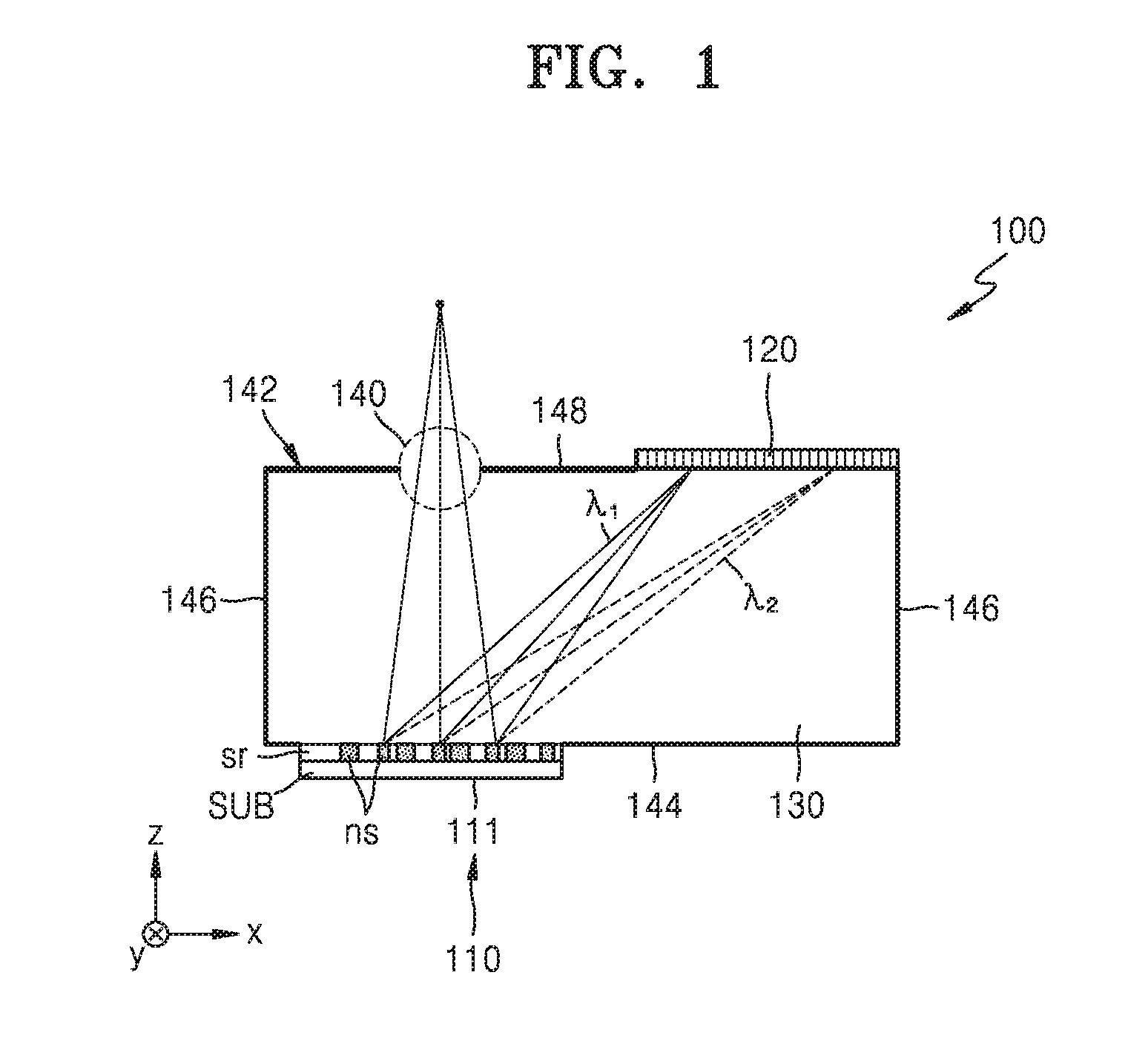 Spectrometer including metasurface