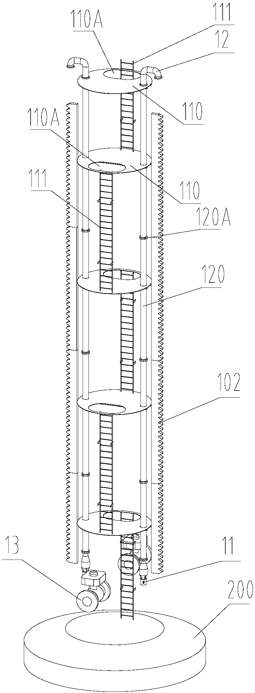 Cylindrical pile leg