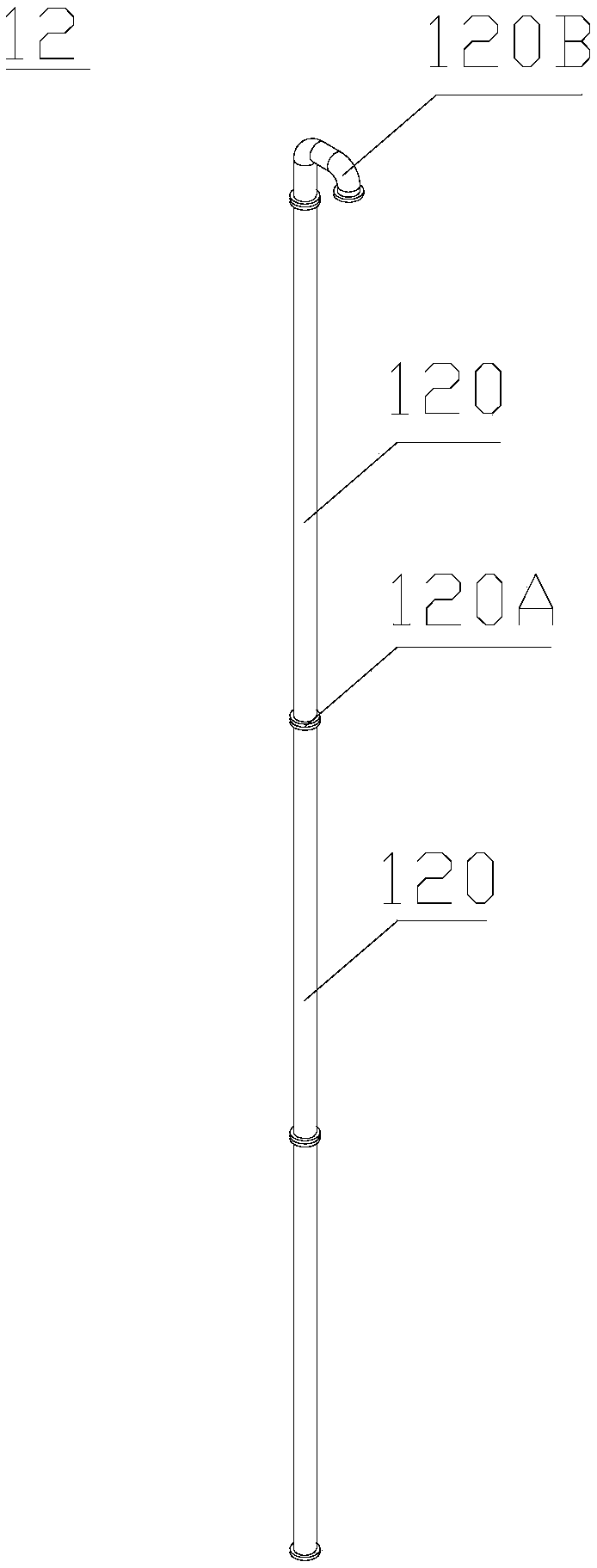 Cylindrical pile leg