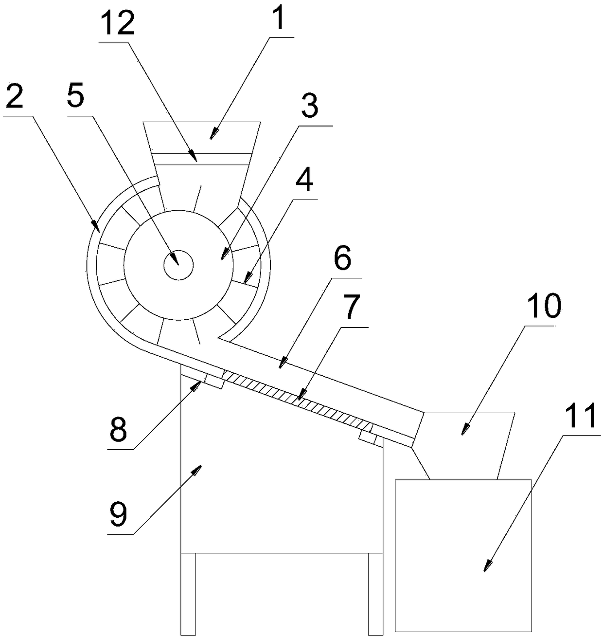 Feeding assembly of stone crusher