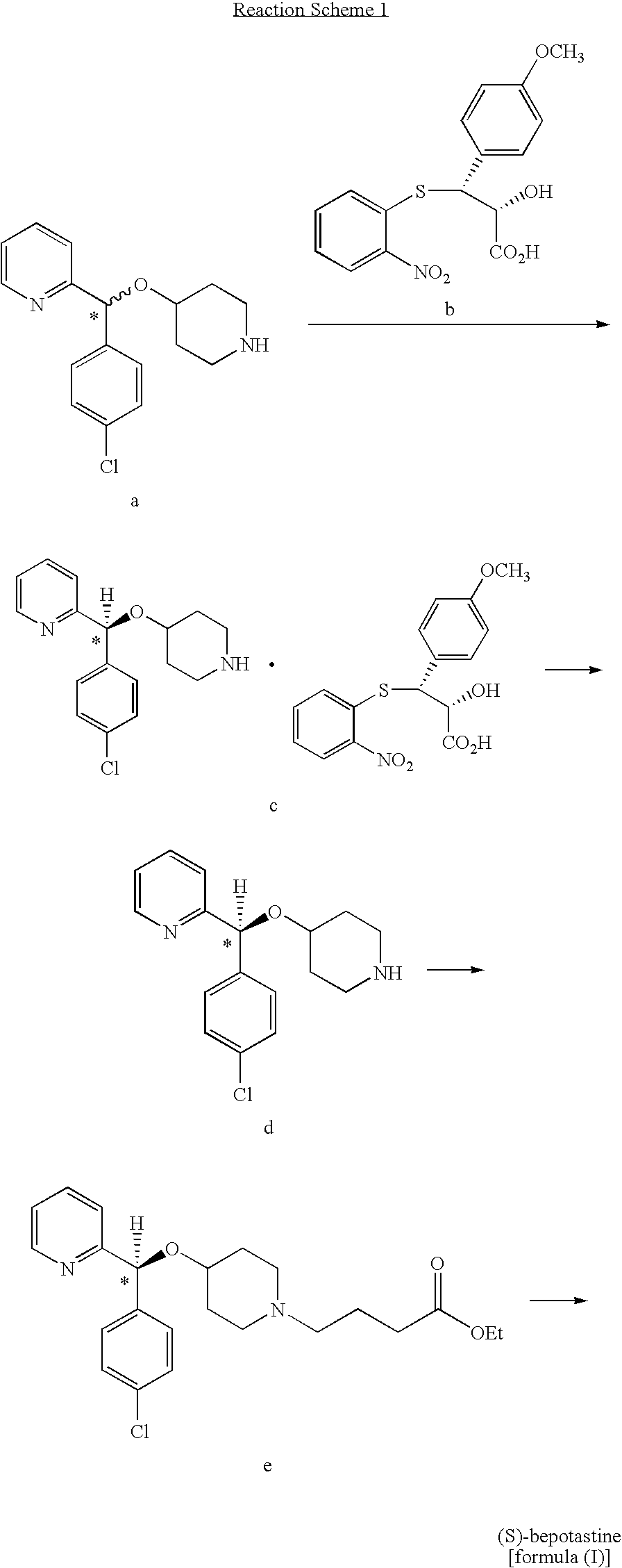 Process for preparing bepotastine and intermediates used therein