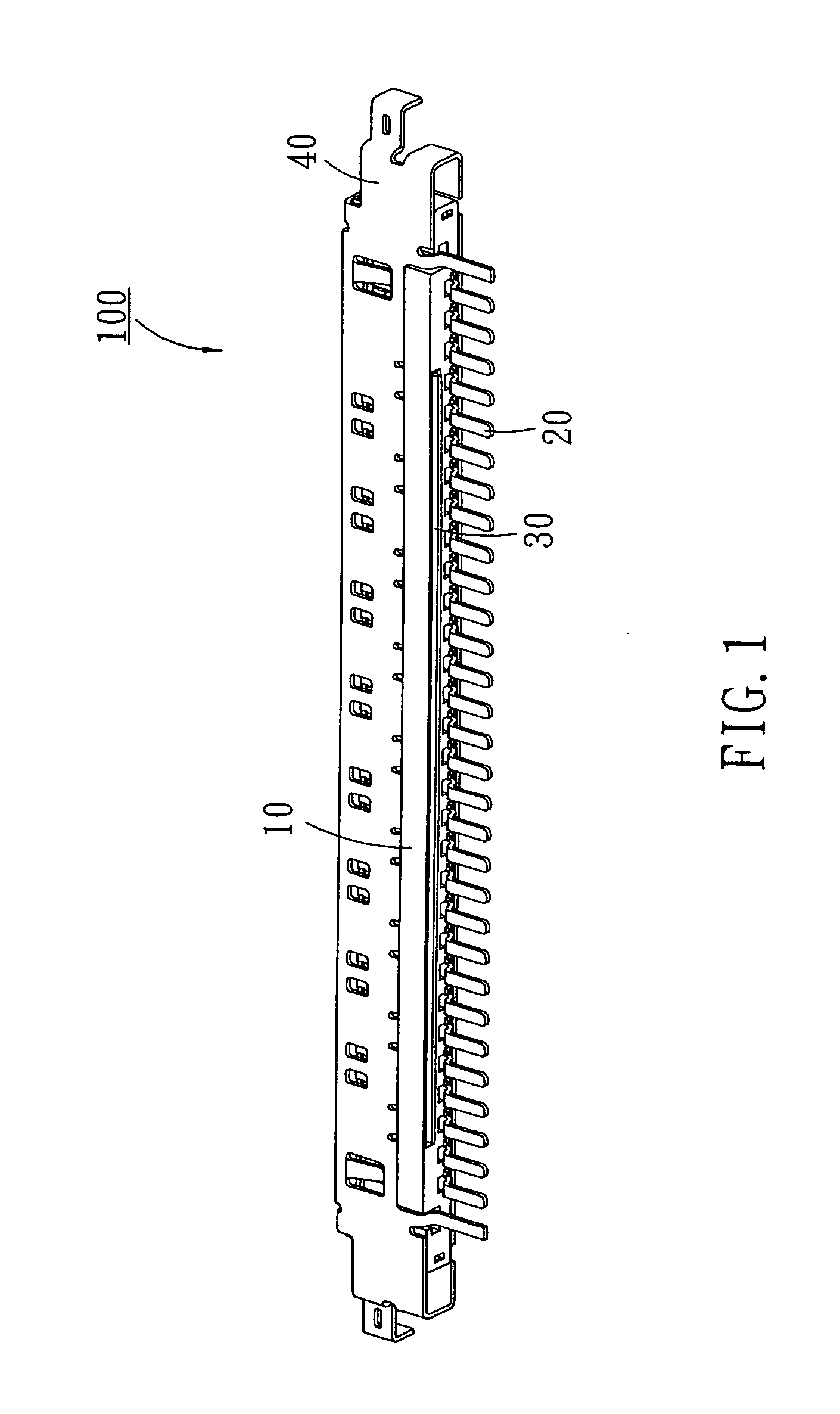 Electronic connector with an enhanced holding function