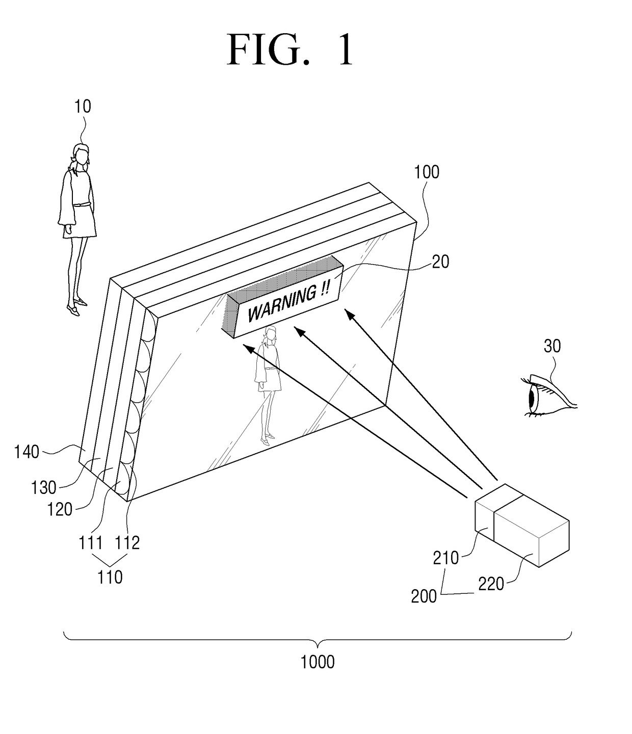 Transparent panel and display system thereof