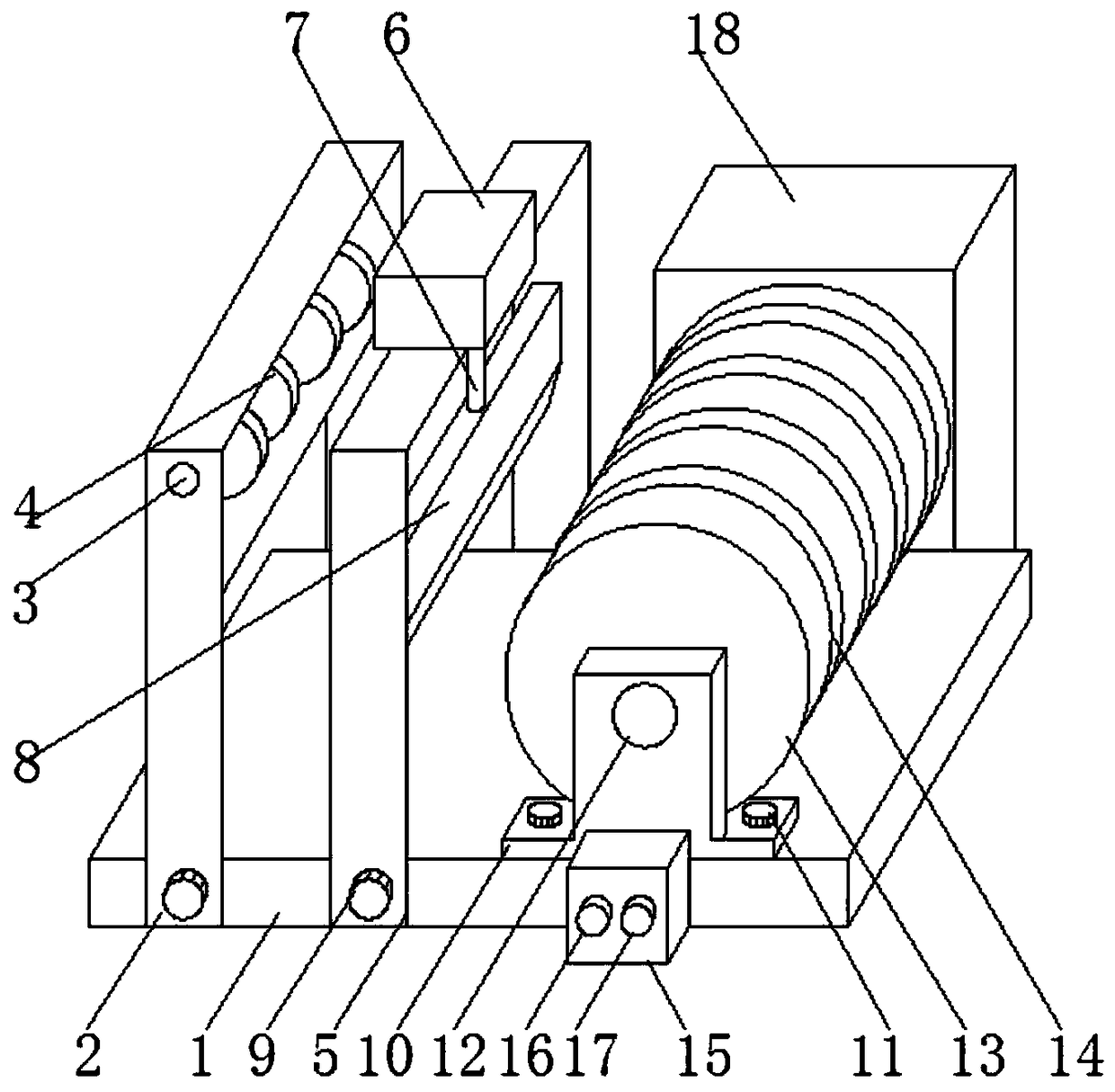 Rubber pipe conveying and unwinding machine